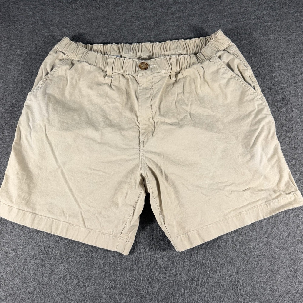Chubbies Shorts Size XL Beige Khaki  6" Inseam Stretch Waist Cotton Blend